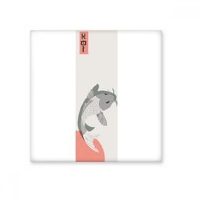 Dıythinker Japon Geleneksel Balık Desenli 10x10 cm Seramik Karo