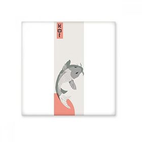 Dıythinker Japon Geleneksel Balık Desenli 10x10 cm Seramik Karo