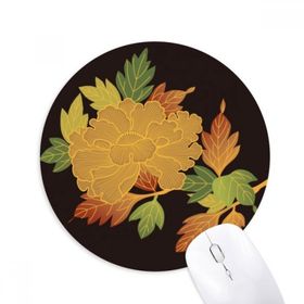 Dıythinker Japon Kültürü Kahverengi Siyah Baskılı Yuvarlak Kaymaz Kauçuk Mouse Pad