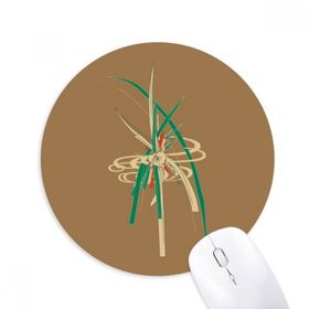 Dıythinker Japon Kültürü Yaprak Baskılı Yuvarlak Kaymaz Kauçuk Mouse Pad