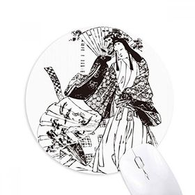 Dıythinker Japon Sakura Çizim Çizim Çizimi Baskılı Yuvarlak Kaymaz Kauçuk Mouse Pad