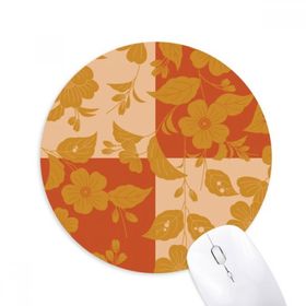 Dıythinker Japon Sarı Çiçek Baskılı Yuvarlak Kaymaz Kauçuk Mouse Pad