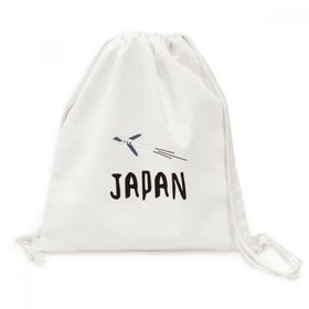 DIYThinker Japon Uçak Seyahat Wellcome Tuval İpli Sırt Çantası