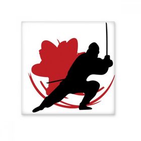 Dıythinker Japonya Asya Samuray Katana Sakura Aksiyon Silüeti 20x20 cm Seramik Karo