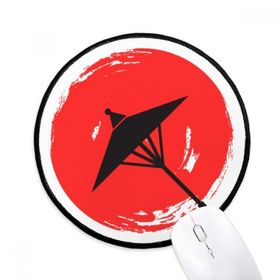 Dıythinker Japonya Fırça Boyama Illüstrasyon Yuvarlak Kaymaz Mouse Pad