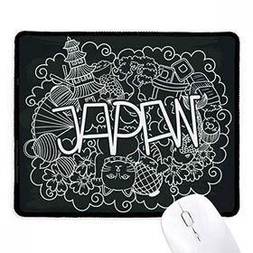 Dıythinker Japonya Siyah Beyaz Tapınak Şanslı Kedi Kaymaz Mouse Pad