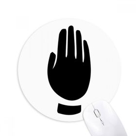 Dıythinker Jest Desenli Siyah Siluet Baskılı Yuvarlak Kaymaz Kauçuk Mouse Pad