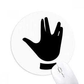 Dıythinker Jest Desenli Siyah Siluet Baskılı Yuvarlak Kaymaz Kauçuk Mouse Pad