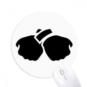 Dıythinker Jest Yumruk Silueti Desenli Baskılı Yuvarlak Kaymaz Kauçuk Mouse Pad