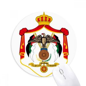 Dıythinker Jordan Asya Ulusal Amblem Baskılı Yuvarlak Kaymaz Kauçuk Mouse Pad