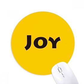 Dıythinker Joy Word İlham Verici Sözler Baskılı Yuvarlak Kaymaz Kauçuk Mouse Pad