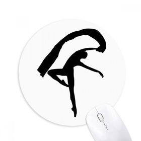 Dıythinker Jumping Dansçı Sanat Spor Baskılı Yuvarlak Kaymaz Kauçuk Mouse Pad