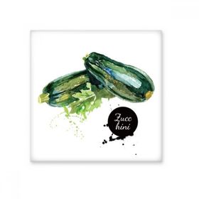 Dıythinker Kabak Sebze Lezzetli Sağlıklı Suluboya 10x10 cm Seramik Karo