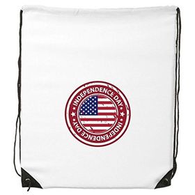 Dıythinker Kadın ABD Amerika Bağımsızlık Günü Bayrağı Daire Posta İşareti İllüstrasyon Desen İpli Sırt Çantası