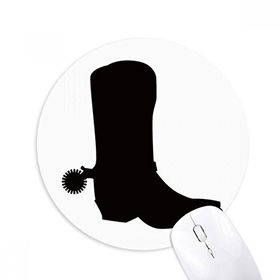 Dıythinker Kadın Siyah Yüksek Çizme Siluet Desenli Baskılı Yuvarlak Kaymaz Kauçuk Mouse Pad