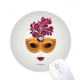 Dıythinker Kadınlık Maskesi Happy Carnival Of Venice Baskılı Yuvarlak Kaymaz Kauçuk Mouse Pad