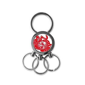 Dıythinker Kağıt Kesimi Çin Çin Zodyak Maymun Geleneksel Kültür Sanat Pencere Çiçekleri Metal Anahtarlık