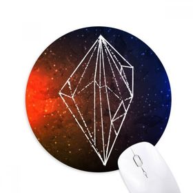 Dıythinker Kahverengi Kristal Evren Gökyüzü Fantezi Yıldız Baskılı Yuvarlak Kaymaz Kauçuk Mouse Pad
