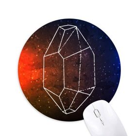 Dıythinker Kahverengi Kristal Evren Gökyüzü Fantezi Yıldız Baskılı Yuvarlak Kaymaz Kauçuk Mouse Pad