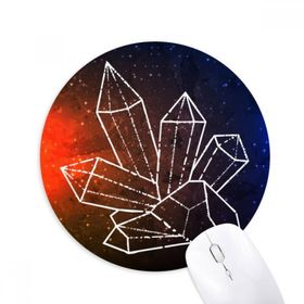 Dıythinker Kahverengi Kristal Evren Gökyüzü Fantezi Yıldız Baskılı Yuvarlak Kaymaz Kauçuk Mouse Pad