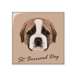 Dıythinker Kahverengi Sevimli St Bernard Köpek Evcil Hayvan Hayvan Seramik 10x10 cm Seramik Karo