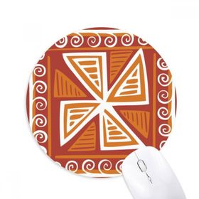 Dıythinker Kahverengi Yel Değirmeni Meksika Totems Antik Medeniyet Baskılı Yuvarlak Kaymaz Kauçuk Mouse Pad