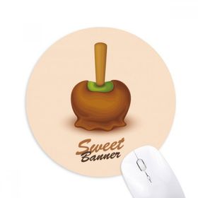 Dıythinker Kahverengi Yeşil Çikolata Dondurma Baskılı Yuvarlak Kaymaz Kauçuk Mouse Pad