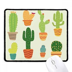 Dıythinker Kaktüs Saksı Bitki Succulents Desen Kaymaz Siyah Başlıklı Kenarlar