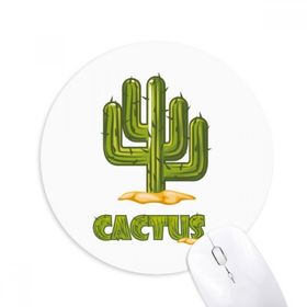 Dıythinker Kaktüs Saksı Bitki Yeşil Sukulents Baskılı Yuvarlak Kaymaz Kauçuk Mouse Pad