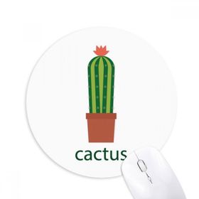 Dıythinker Kaktüs Saksı Bitki Yeşil Sukulents Baskılı Yuvarlak Kaymaz Kauçuk Mouse Pad