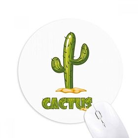 Dıythinker Kaktüs Saksı Bitki Yeşil Sukulents Baskılı Yuvarlak Kaymaz Kauçuk Mouse Pad