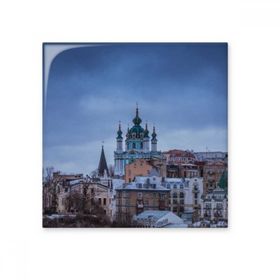 Dıythinker Kale Bulutları Mavi Gökyüzü Seramik 10x10 cm Seramik Karo