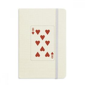 Dıythinker Kalp 8 Oyun Kartı Desenli Kumaş Sert Kapak A5 Defter