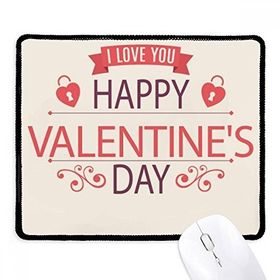 Dıythinker Kalp Kilidi Mutlu Sevgililer Günü Aşk Kaymaz Mouse Pad