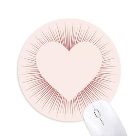 Dıythinker Kalp Şekilli Aşk Sevgililer Günü Baskılı Yuvarlak Kaymaz Kauçuk Mouse Pad