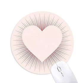 Dıythinker Kalp Şekilli Aşk Sevgililer Günü Baskılı Yuvarlak Kaymaz Kauçuk Mouse Pad