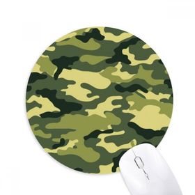Dıythinker Kamuflaj Çizgi Sanat Tahıl İllüstrasyon Desen Baskılı Yuvarlak Kaymaz Kauçuk Mouse Pad