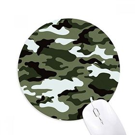 Dıythinker Kamuflaj Çizgi Sanat Tahıl İllüstrasyon Desen Baskılı Yuvarlak Kaymaz Kauçuk Mouse Pad