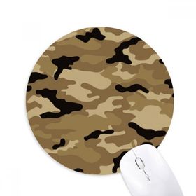 Dıythinker Kamuflaj Çizgi Sanat Tahıl İllüstrasyon Desen Baskılı Yuvarlak Kaymaz Kauçuk Mouse Pad