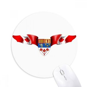 Dıythinker Kanada Bayrağı Ulusal Amblem Baskılı Yuvarlak Kaymaz Kauçuk Mouse Pad