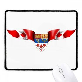 Dıythinker Kanada Bayrağı Ulusal Amblem Kaymaz Siyah Başlıklı Kenarlar Mouse Pad