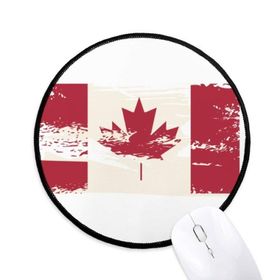 Dıythinker Kanada Lezzet Siyah ve Kırmızı Desen Yuvarlak Kaymaz Mouse Pad