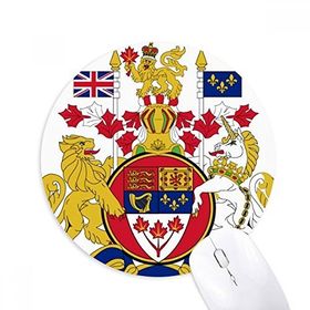 Dıythinker Kanada Ulusal Amblem Ülke Baskılı Yuvarlak Kaymaz Kauçuk Mouse Pad