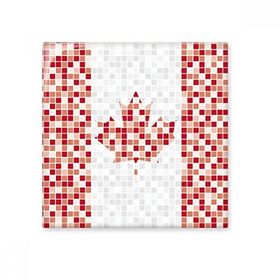 Dıythinker Kanada Ulusal Bayrağı Akçaağaç Yaprağı Mozaik 10x10 cm Seramik Karo