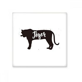 Dıythinker Kaplan Siyah ve Beyaz Hayvan Seramik Biski Fayans 10x10 cm Seramik Karo