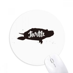 Dıythinker Kaplumbağa Siyah ve Beyaz Hayvan Baskılı Yuvarlak Kaymaz Kauçuk Mouse Pad