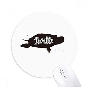 Dıythinker Kaplumbağa Siyah ve Beyaz Hayvan Baskılı Yuvarlak Kaymaz Kauçuk Mouse Pad