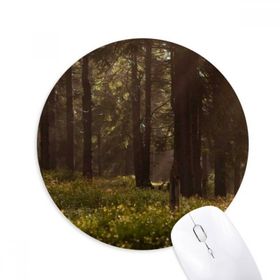 Dıythinker Kara Orman Bilim Doğa Manzarası Baskılı Yuvarlak Kaymaz Kauçuk Mouse Pad