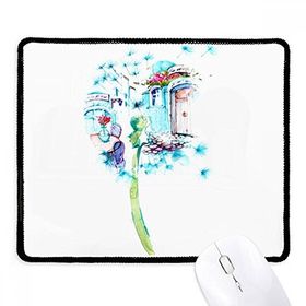 Dıythinker Karahindiba Kabin Masa Vazosu Suluboya Boyama Kaymaz Siyah Başlıklı Kenarlar Mouse Pad