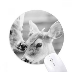 Dıythinker Karasal Organizma Vahşi Hayvan Geyik Baskılı Yuvarlak Kaymaz Kauçuk Mouse Pad